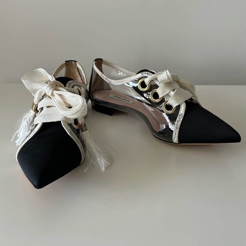 Giorgio Armani Black and White Flats